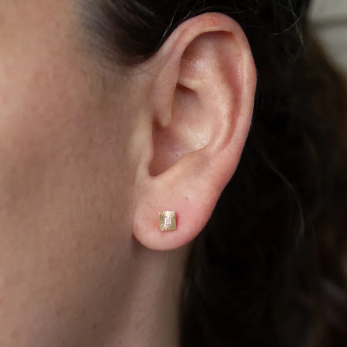 Earrings Corey Egan Baguette Diamond Aurora Stud Earrings