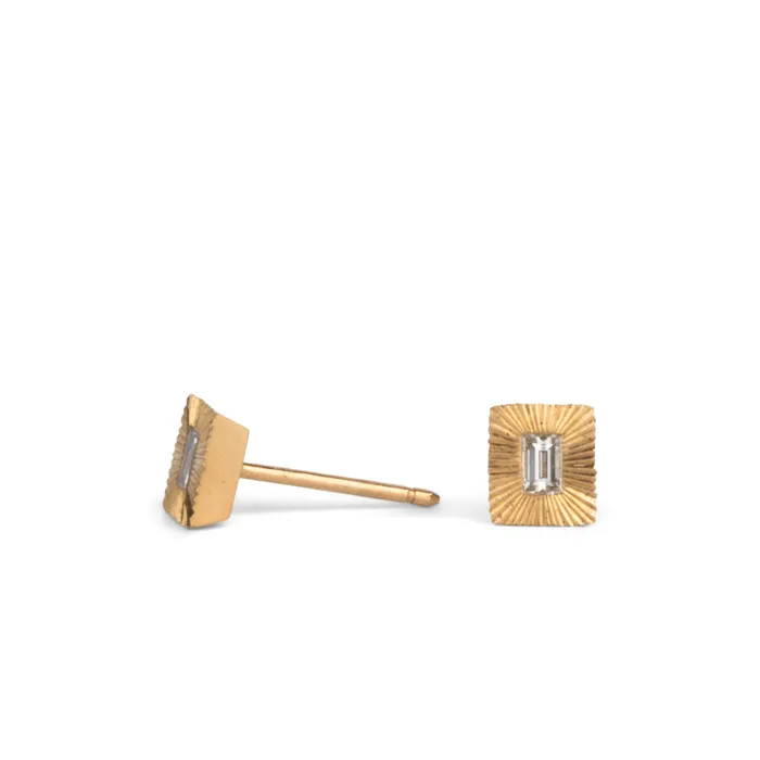 Earrings Corey Egan Baguette Diamond Aurora Stud Earrings