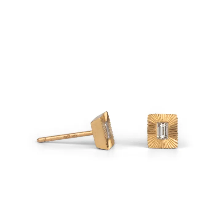 Earrings Corey Egan Baguette Diamond Aurora Stud Earrings