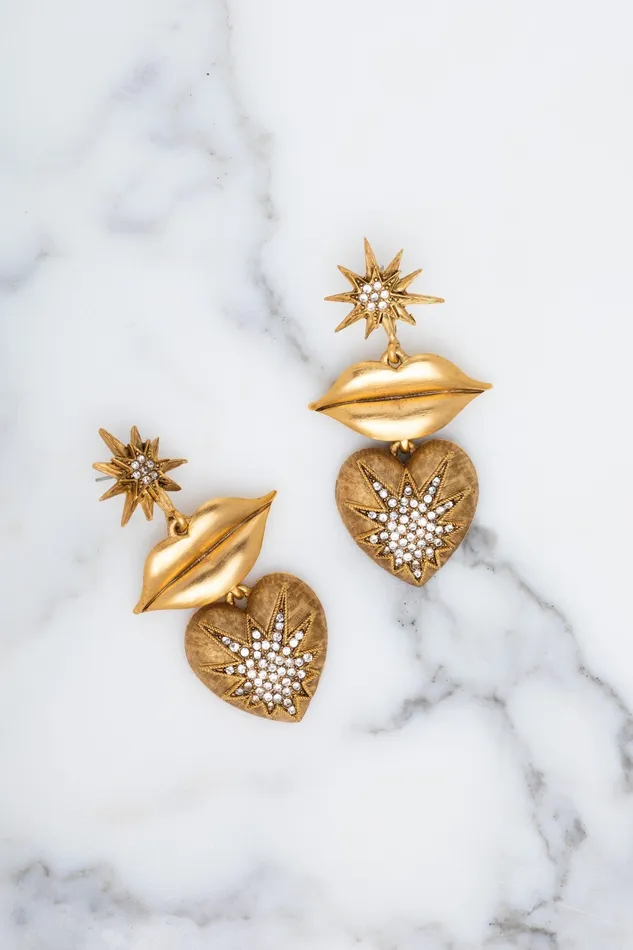 Earrings Elizabeth Cole Jewelry Kiss Me Earrings