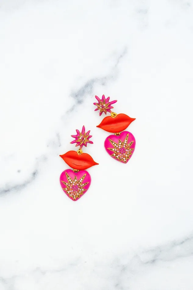 Earrings Elizabeth Cole Jewelry Kiss Me Earrings