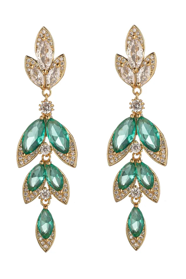 Earrings Eye Candy LA Camila Green CZ Statement Earring