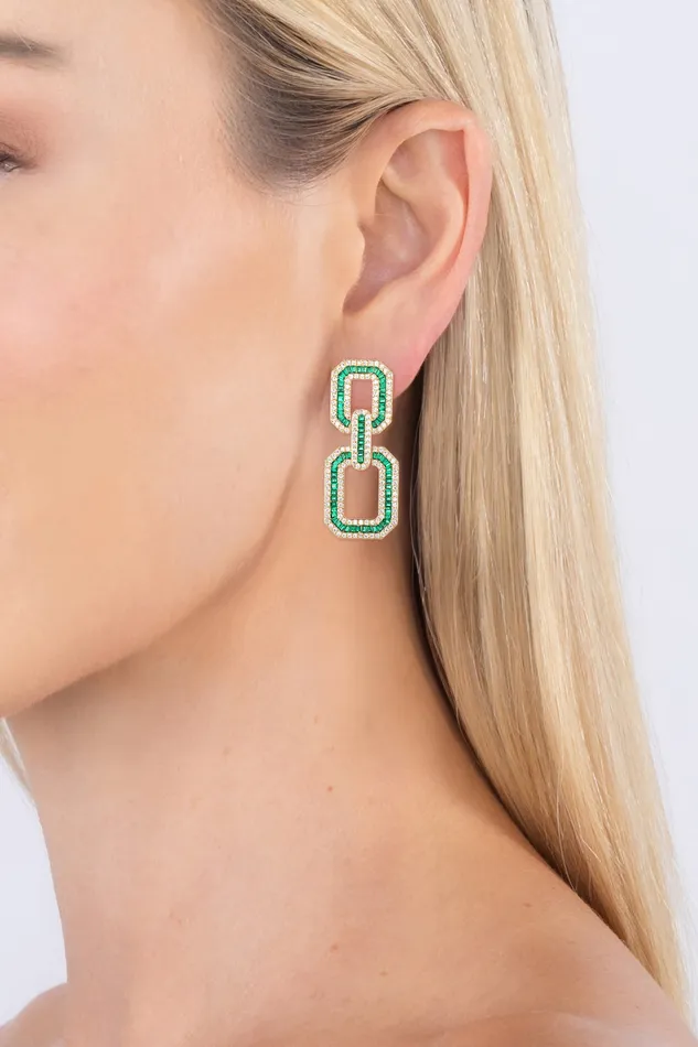 Earrings Eye Candy LA Charlotte CZ Statement Earrings
