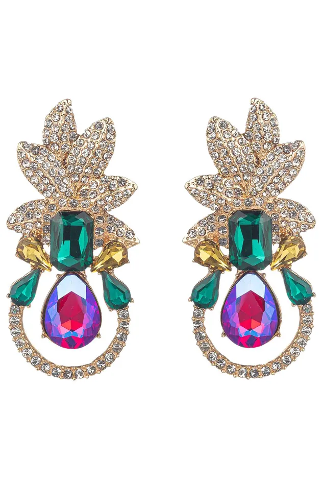 Earrings Eye Candy LA Golden Leaf Drop Earring Earrings Eye Candy LA Golden Leaf Drop Earring
