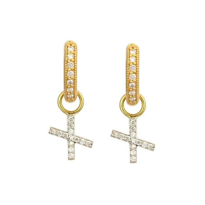 Earrings JUDE FRANCES JEWELS Petite X Earring Charms