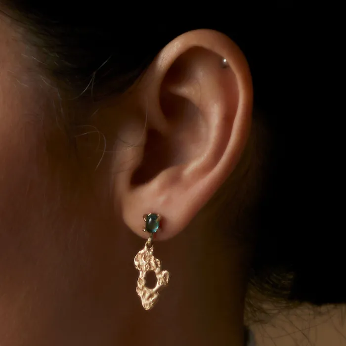 Earrings Julie Cohn Design PETITE REEF BRONZE TOPAZ EARRINGS