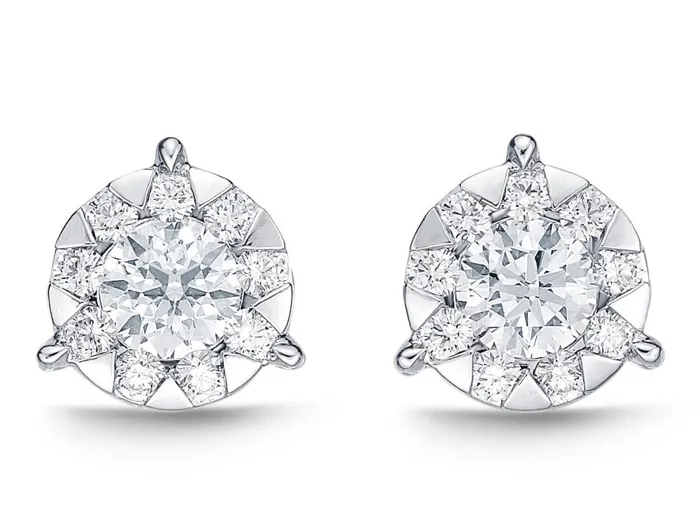 Earrings Smith Bevill Jewelers 18kw 095ctw Diamond Cluster Stud Earrings 095ctw