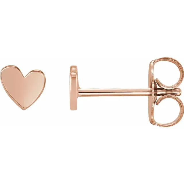 Earrings Wear Everyday Asymmetrical Heart Stud Earrings Solid 14K Rose White Yellow Gold 302 Fine Jewelry Earrings Wear Everyday Asymmetrical Heart Stud Earrings Solid 14K Rose White Yellow Gold 302 Fine Jewelry