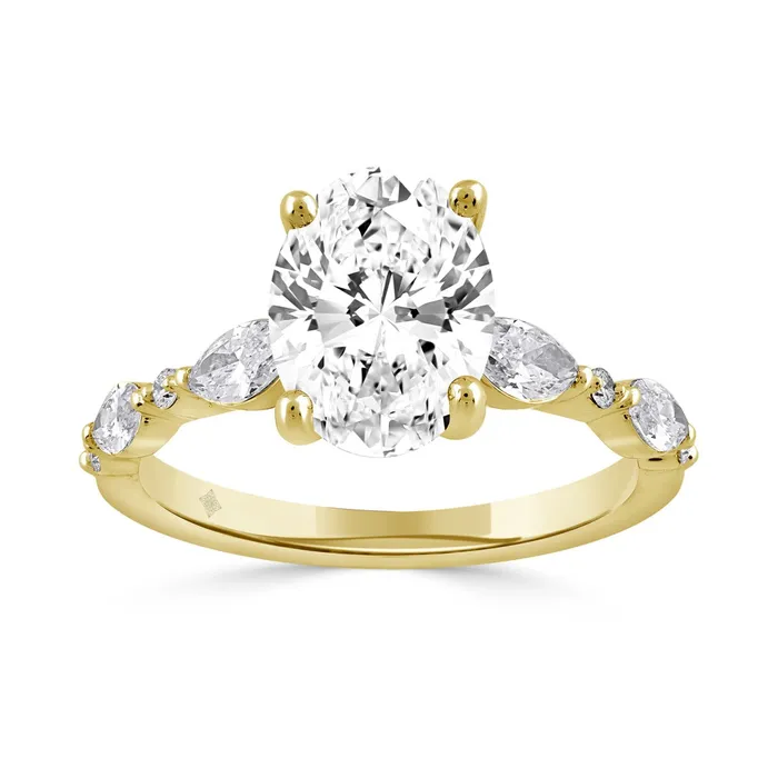 Ethos Rings 14K YELLOW GOLD 2 12CT ROUNDOVALMARQUISE DIAMOND LADIES RING CENTER STONE OVAL DIAMOND 2CT Ethos Rings 14K YELLOW GOLD 2 12CT ROUNDOVALMARQUISE DIAMOND LADIES RING CENTER STONE OVAL DIAMOND 2CT