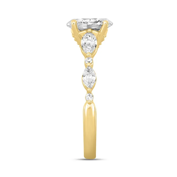 Ethos Rings 14K YELLOW GOLD 2 12CT ROUNDOVALMARQUISE DIAMOND LADIES RING CENTER STONE OVAL DIAMOND 2CT Ethos Rings 14K YELLOW GOLD 2 12CT ROUNDOVALMARQUISE DIAMOND LADIES RING CENTER STONE OVAL DIAMOND 2CT