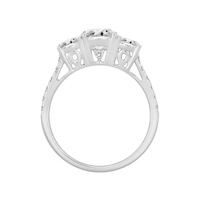 Ethos Rings LADIES RING 1 34CT ROUND DIAMOND 14K WHITE GOLD CENTER STONE ROUND DIAMOND 1CT Ethos Rings LADIES RING 1 34CT ROUND DIAMOND 14K WHITE GOLD CENTER STONE ROUND DIAMOND 1CT