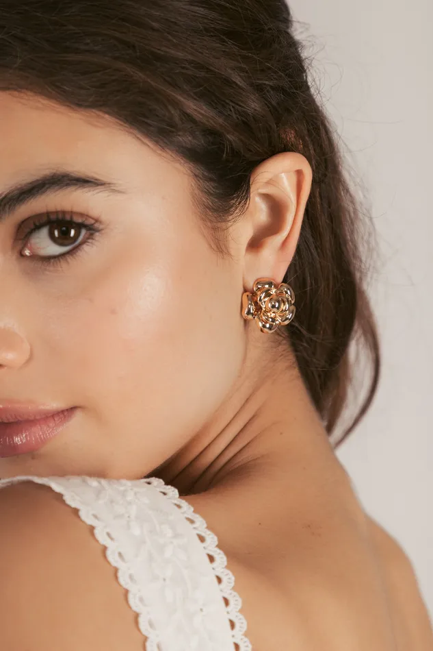 Eye Candy LA Earrings Astrid Golden Flower Earrings