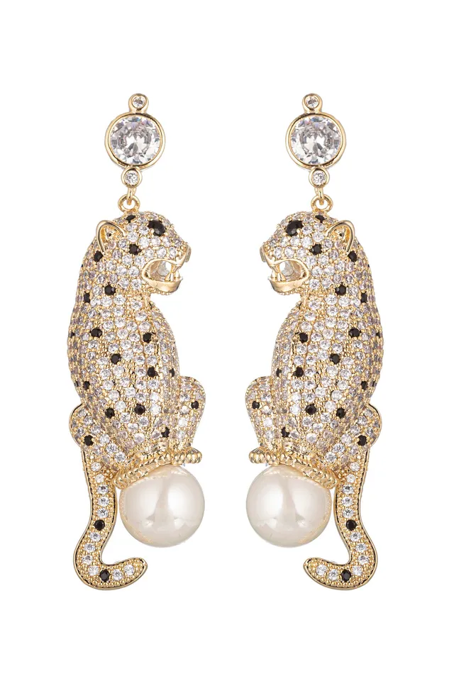 Eye Candy LA Earrings Double Leopard Earrings
