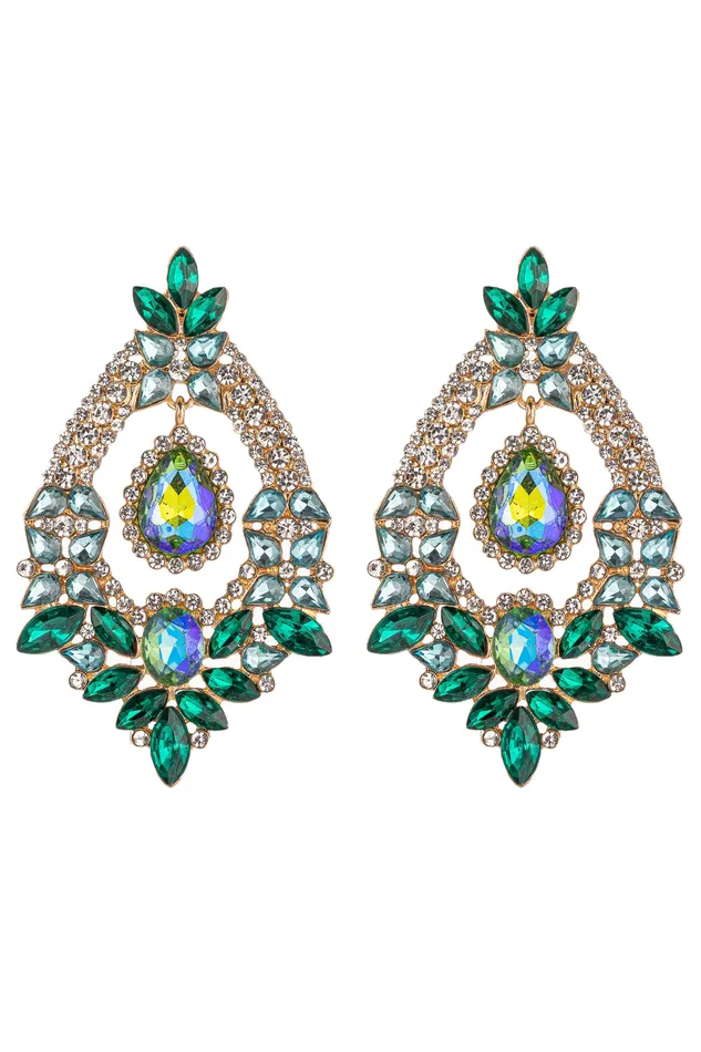 Eye Candy LA Earrings Royal Green Drop Earring