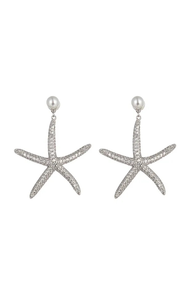 Eye Candy LA Earrings Starfish CZ Earrings