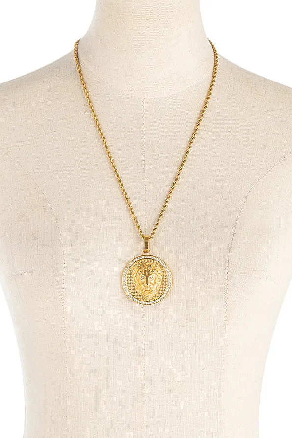 Eye Candy LA Necklaces Lion Head Necklace