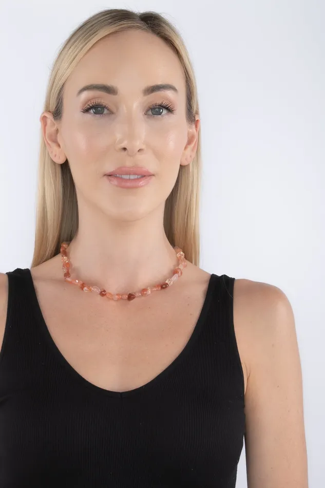 Eye Candy LA Necklaces Natalie Agate Beaded Necklace