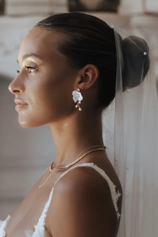 Flora Stud Jay Kay Braids and Bridal Earrings
