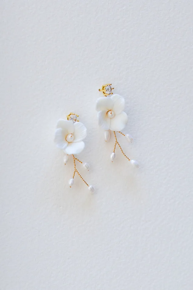 Flora Stud Jay Kay Braids and Bridal Earrings