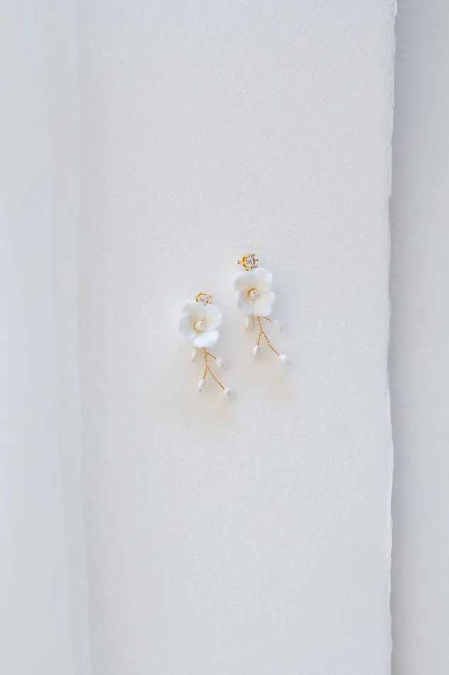 Flora Stud Jay Kay Braids and Bridal Earrings