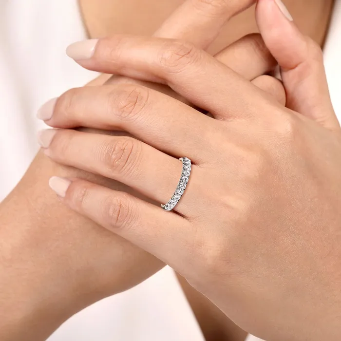 GABRIEL CO Rings Gabriel 14K White Gold 0476ctw Stackable Diamond Band GABRIEL CO Rings Gabriel 14K White Gold 0476ctw Stackable Diamond Band