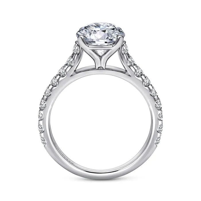 GABRIEL CO Rings Gabriel 14K White Gold 060ctw 4 Prong Style Diamond SemiMount Engagement Ring GABRIEL CO Rings Gabriel 14K White Gold 060ctw 4 Prong Style Diamond SemiMount Engagement Ring