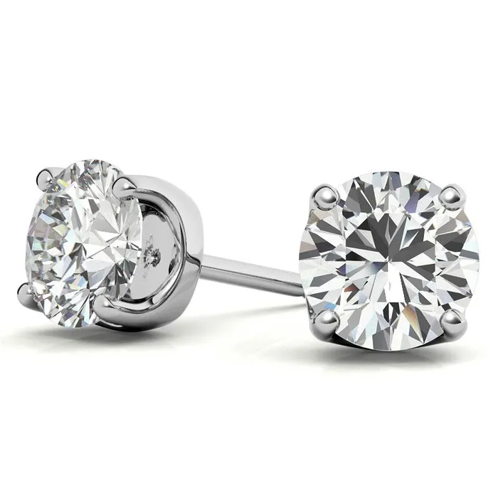 GEMS ONE CORPRATION 14K White Gold 05ctw Diamond Stud Earrings in Four Prong Basket Settings Earrings GEMS ONE CORPRATION 14K White Gold 05ctw Diamond Stud Earrings in Four Prong Basket Settings Earrings