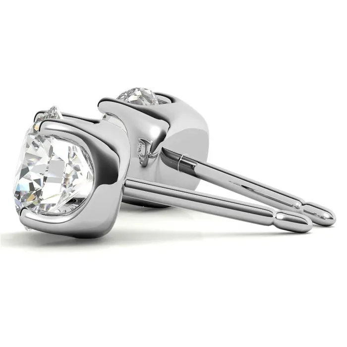 GEMS ONE CORPRATION 14K White Gold 05ctw Diamond Stud Earrings in Four Prong Basket Settings Earrings GEMS ONE CORPRATION 14K White Gold 05ctw Diamond Stud Earrings in Four Prong Basket Settings Earrings