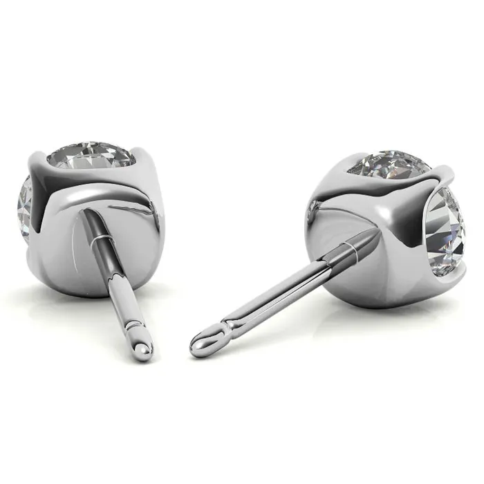 GEMS ONE CORPRATION 14K White Gold 05ctw Diamond Stud Earrings in Four Prong Basket Settings Earrings GEMS ONE CORPRATION 14K White Gold 05ctw Diamond Stud Earrings in Four Prong Basket Settings Earrings