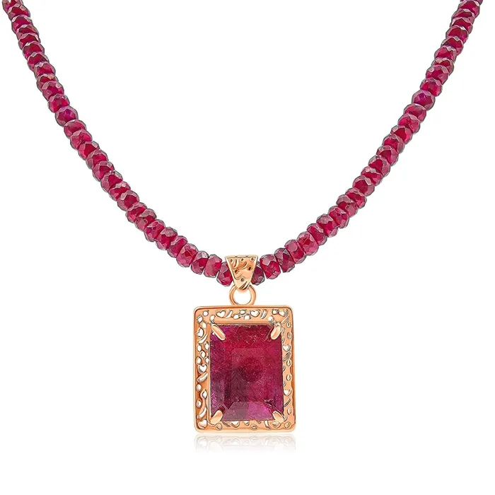 Genuine Ruby Classy Necklace Uniquelan Jewelry Necklaces
