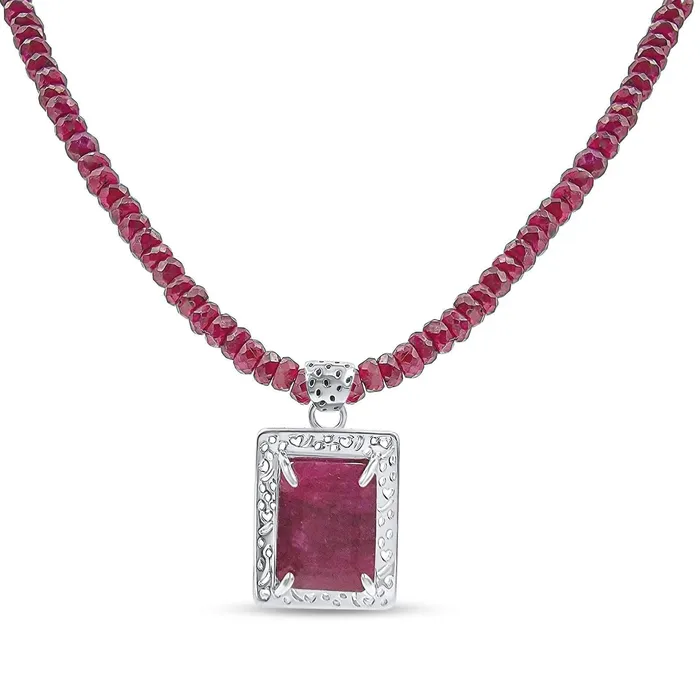Genuine Ruby Classy Necklace Uniquelan Jewelry Necklaces