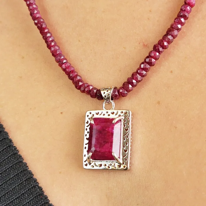 Genuine Ruby Classy Necklace Uniquelan Jewelry Necklaces