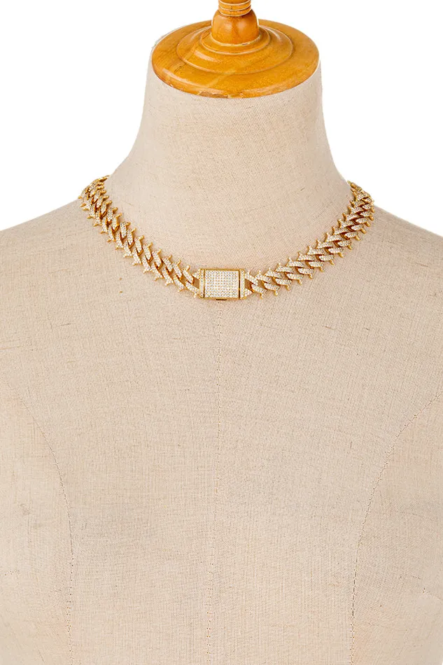 Gianna 18K Collar Necklace Eye Candy LA Necklaces