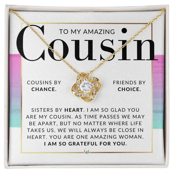 Gift For My Cousin Female Pendant Necklace Present For Girl Cousin Great For Christmas Her Birthday Or As An Encouragement Gift ShineOn Fulfillment Necklaces Gift For My Cousin Female Pendant Necklace Present For Girl Cousin Great For Christmas Her Birthday Or As An Encouragement Gift ShineOn Fulfillment Necklaces