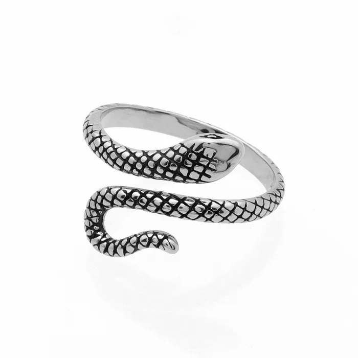 Glitters Rings Stainless Steel Snake Ring