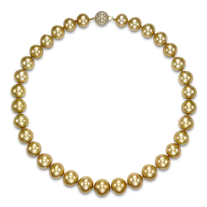 Golden South Sea Pearl Strand Mastoloni Earrings