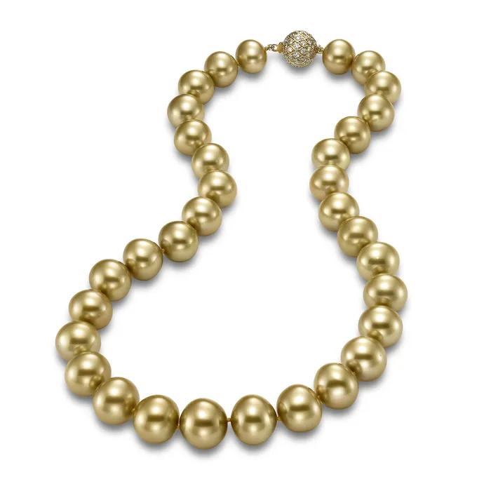 Golden South Sea Pearl Strand Mastoloni Earrings Golden South Sea Pearl Strand Mastoloni Earrings