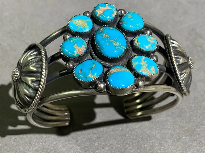 Hemerson Brown Rings Hemerson Brown Navajo Turquoise Cluster Sterling Silver Cuff Hemerson Brown Rings Hemerson Brown Navajo Turquoise Cluster Sterling Silver Cuff