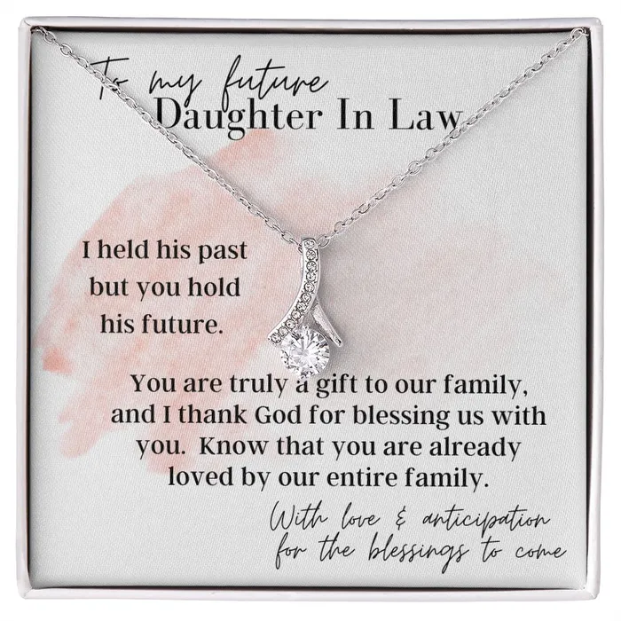 I Held His Past To My Future Daughter In Law Gift From Mother In Law Necklace Christmas Gifts Birthday Present Engagement Gift Wedding Present ShineOn Fulfillment Necklaces I Held His Past To My Future Daughter In Law Gift From Mother In Law Necklace Christmas Gifts Birthday Present Engagement Gift Wedding Present ShineOn Fulfillment Necklaces