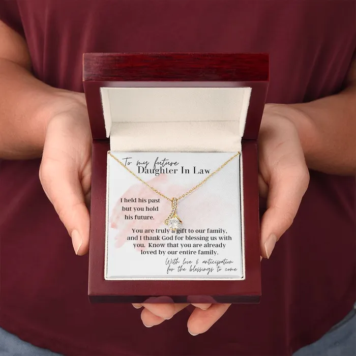 I Held His Past To My Future Daughter In Law Gift From Mother In Law Necklace Christmas Gifts Birthday Present Engagement Gift Wedding Present ShineOn Fulfillment Necklaces