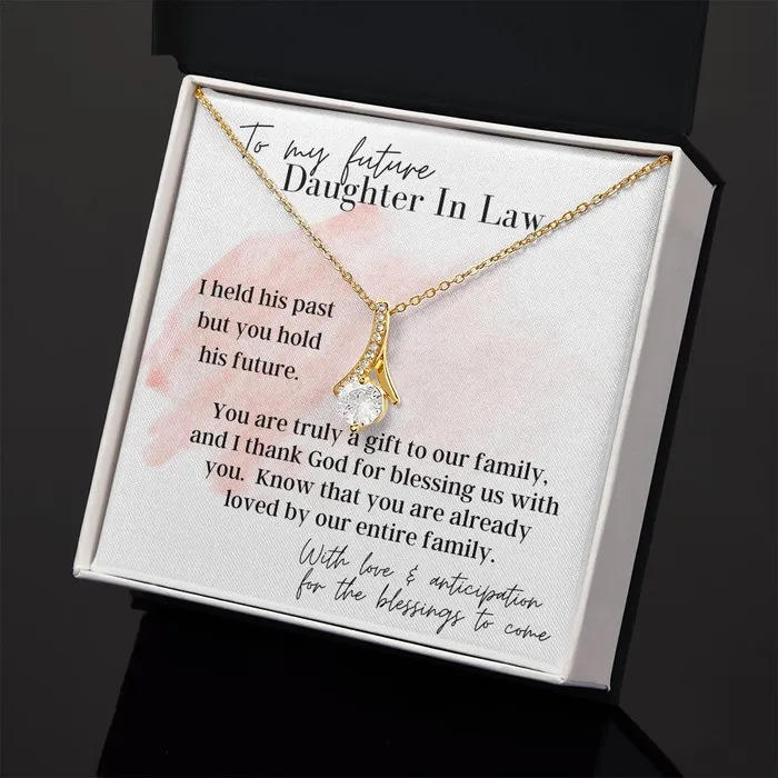 I Held His Past To My Future Daughter In Law Gift From Mother In Law Necklace Christmas Gifts Birthday Present Engagement Gift Wedding Present ShineOn Fulfillment Necklaces