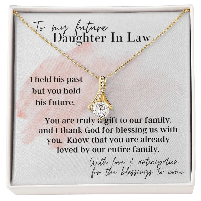 I Held His Past To My Future Daughter In Law Gift From Mother In Law Necklace Christmas Gifts Birthday Present Engagement Gift Wedding Present ShineOn Fulfillment Necklaces