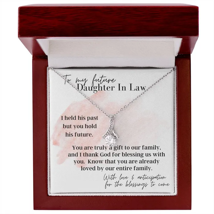 I Held His Past To My Future Daughter In Law Gift From Mother In Law Necklace Christmas Gifts Birthday Present Engagement Gift Wedding Present ShineOn Fulfillment Necklaces
