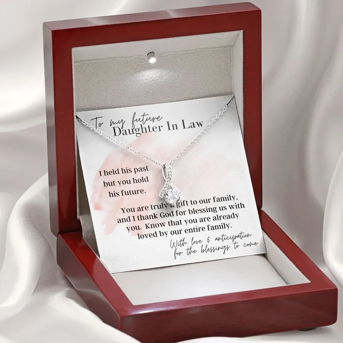 I Held His Past To My Future Daughter In Law Gift From Mother In Law Necklace Christmas Gifts Birthday Present Engagement Gift Wedding Present ShineOn Fulfillment Necklaces