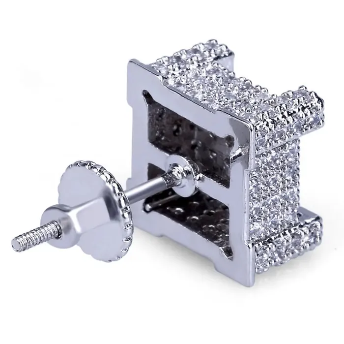 Iced Stud Earrings in White Gold The Icetruck Earrings Iced Stud Earrings in White Gold The Icetruck Earrings