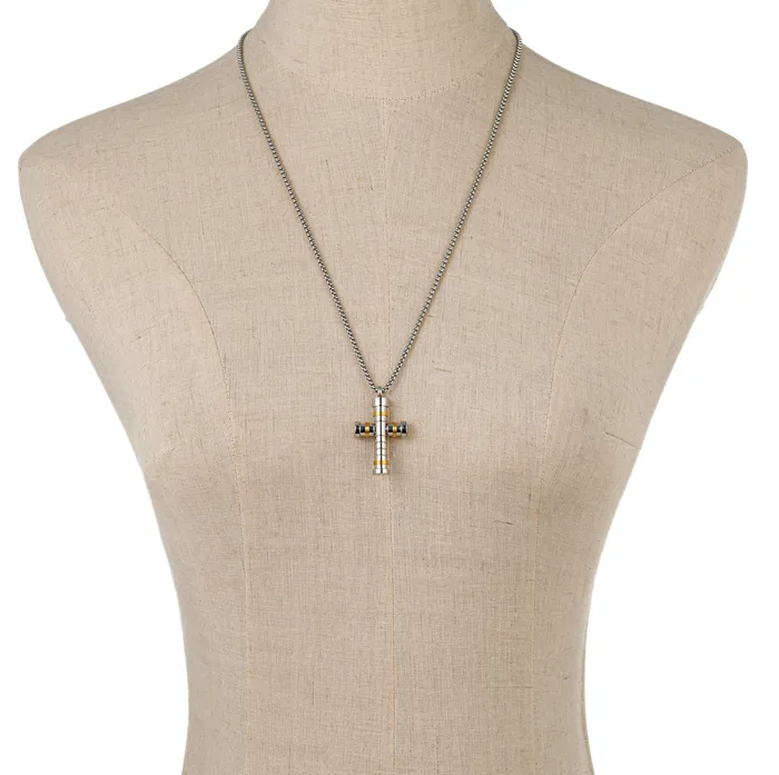 Jordan Cross Pendant Necklace Eye Candy LA Necklaces