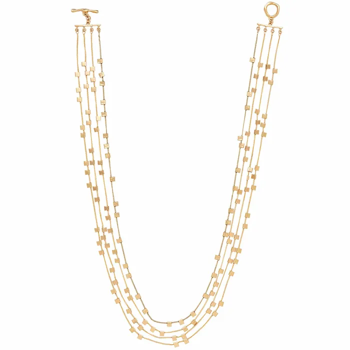Julie Cohn Design Necklaces BERTOIA FOUR STRAND CHAIN NECKLACE