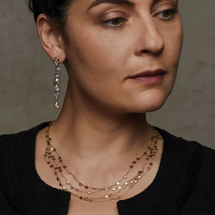 Julie Cohn Design Necklaces BERTOIA FOUR STRAND CHAIN NECKLACE
