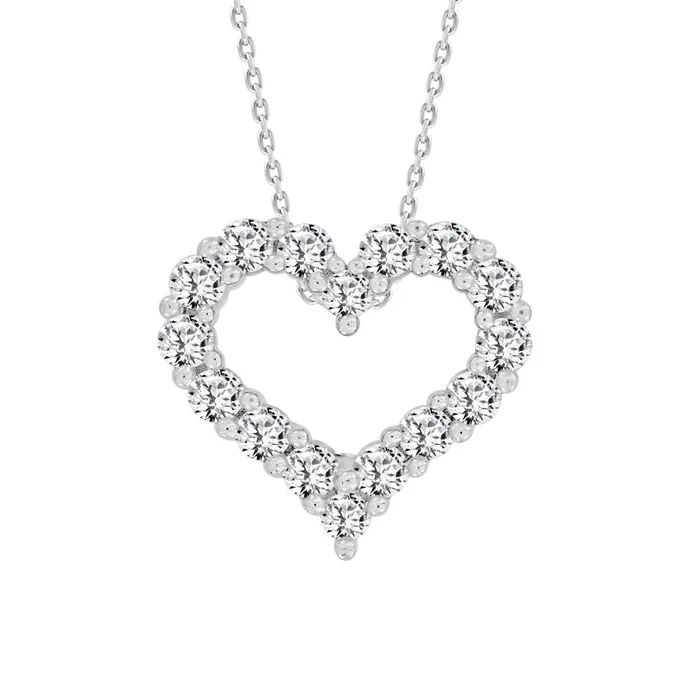 LADIES PENDANT WITH CHAIN 025CT ROUND DIAMOND 14K WHITE GOLD AV Necklaces LADIES PENDANT WITH CHAIN 025CT ROUND DIAMOND 14K WHITE GOLD AV Necklaces