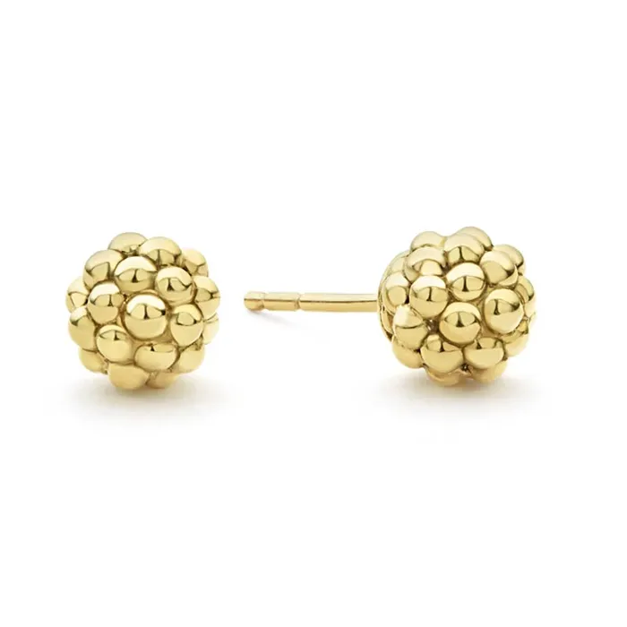 LAGOS Earrings Caviar Gold 18K Gold Beaded Stud Earrings